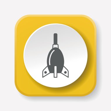 Roket hava Blaster simge vektör çizim