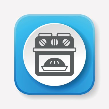 fırın ikonu vektör illüstrasyonu