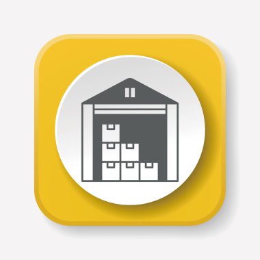 Lojistik nakliye ambarı simge vektör çizim