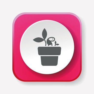 bitki simgesi vektör illüstrasyonu