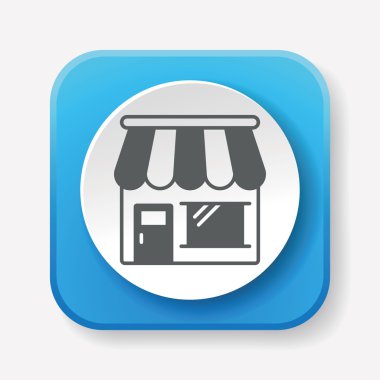 dükkan simgesi vektör illüstrasyonu