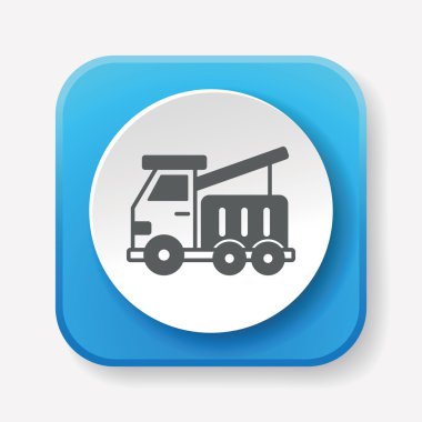 Lojistik kamyonu simge vektör çizim