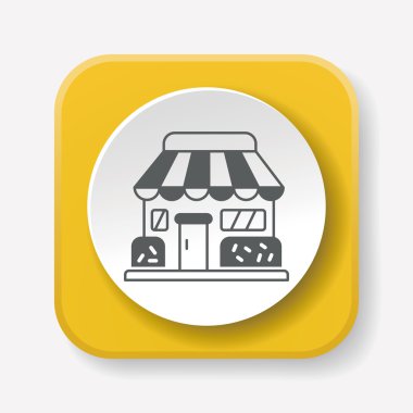 dükkan simgesi vektör illüstrasyonu