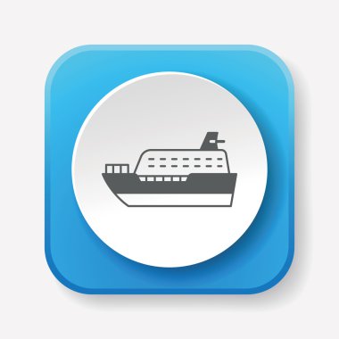 Gemi simgesi vektör illüstrasyonu