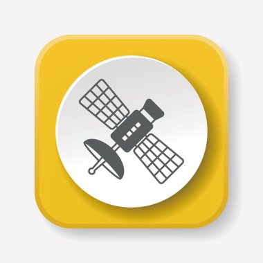 Uzay uydu simge vektör çizim