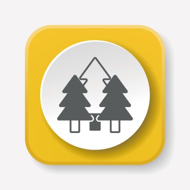 Orman ikonu vektör illüstrasyonu