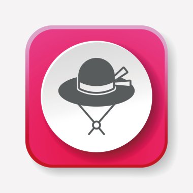Güneş şapkası Icon vektör çizim