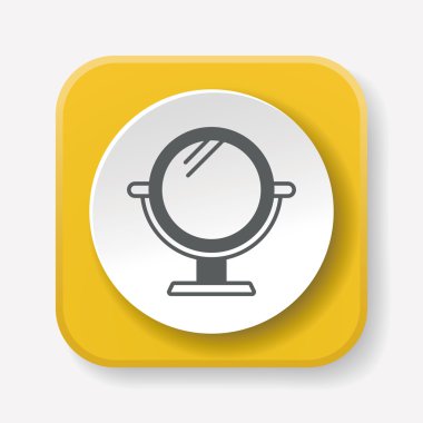 Ayna simgesi vektör illüstrasyonu