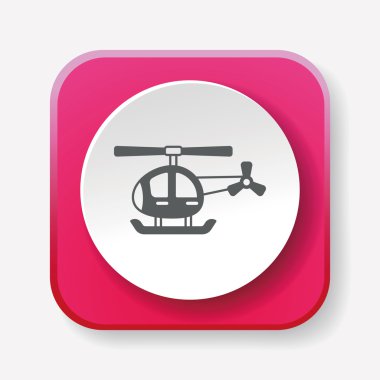 Helikopter simgesi vektör illüstrasyonu
