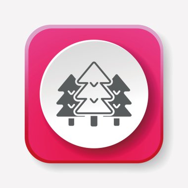 Orman ikonu vektör illüstrasyonu