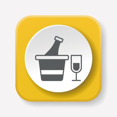 Şampanya simge vektör çizim