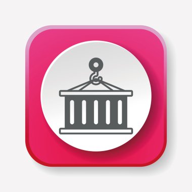 lojistik navlun simge vektör çizim