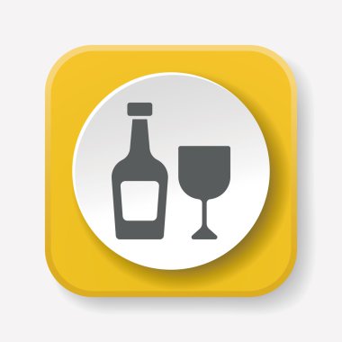 Şampanya simge vektör çizim