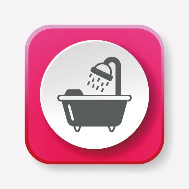 Küvet ikonu vektör illüstrasyonu