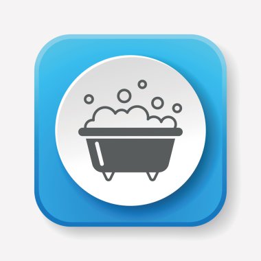 Küvet ikonu vektör illüstrasyonu