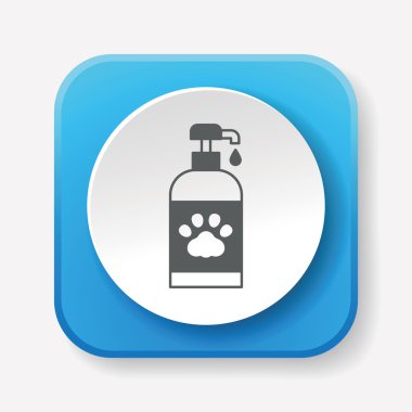 evde beslenen hayvan şampuan simge vektör çizim
