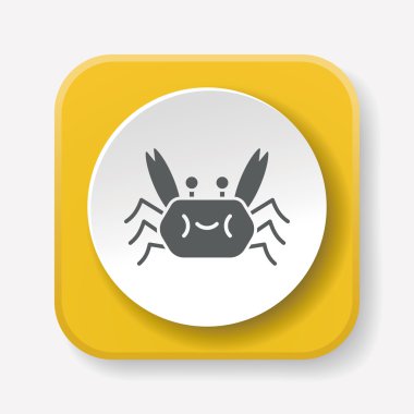 Yengeç simgesi vektör illüstrasyonu