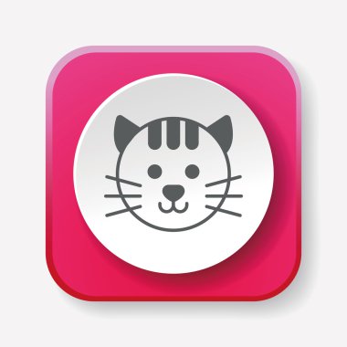 evde beslenen hayvan kedi simge vektör çizim