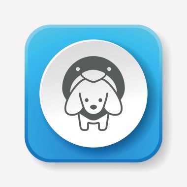 evcil köpek simgesi vektör illüstrasyonu