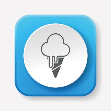 dondurma ikonu vektör illüstrasyonu