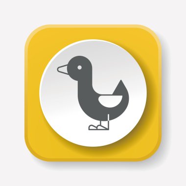 ördek simgesi vektör illüstrasyonu