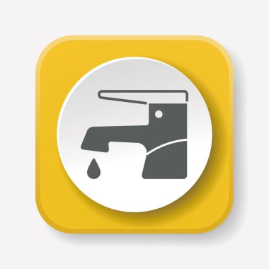 Musluk simgesi vektör illüstrasyonu