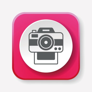 kamera simgesi vektör illüstrasyonu