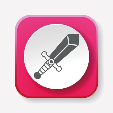 Kılıç ve kalkan simge vektör çizim