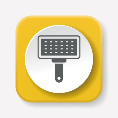 evde beslenen hayvan fırça simge vektör çizim