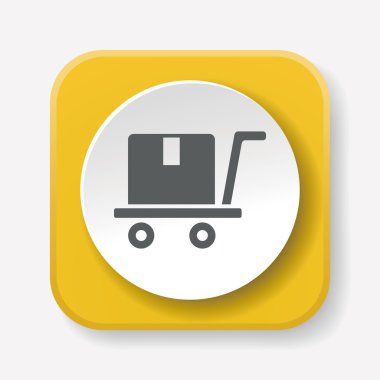 Lojistik yük arabası simge vektör çizim