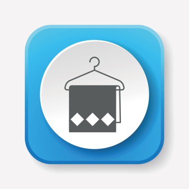 havlu ikonu vektör illüstrasyonu