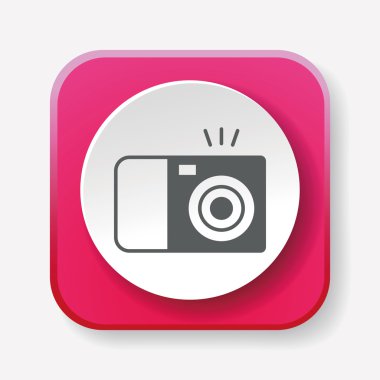 kamera simgesi vektör illüstrasyonu