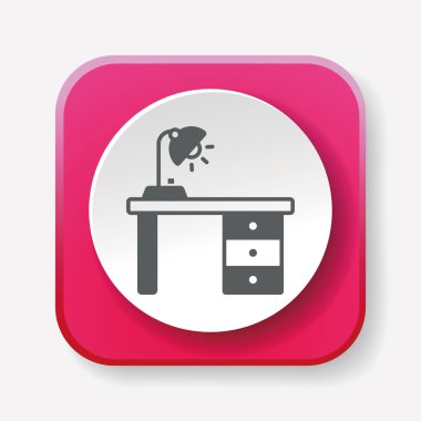 Resepsiyon tablo simge vektör çizim