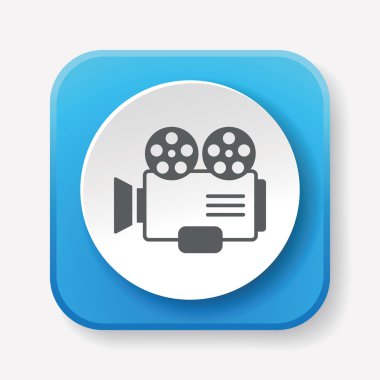 video kamera ikonu vektör illüstrasyonu