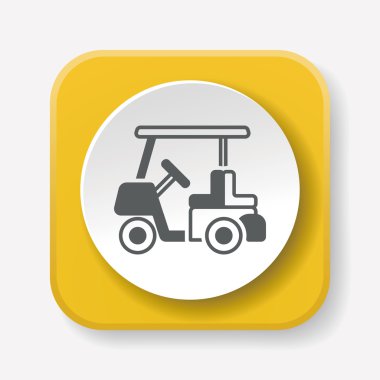 Golf arabası ikon vektör illüstrasyonu