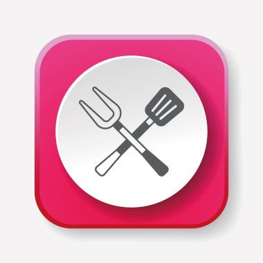 spatula simgesi vektör illüstrasyonu