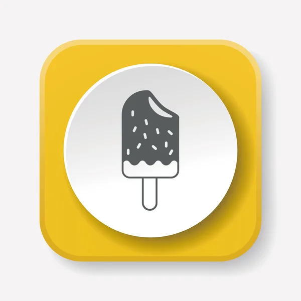 Dessert ijs pictogram vector illustratie vectorillustratie — Stockvector