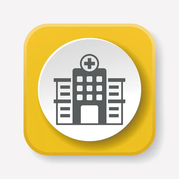 Krankenhaus Ikone Vektor Illustration — Stockvektor