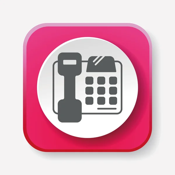 Illustration vectorielle d'icône de téléphone de service à la clientèle — Image vectorielle