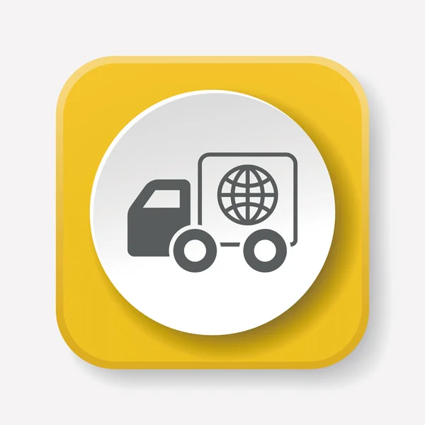 Logística camión icono vector ilustración — Vector de stock