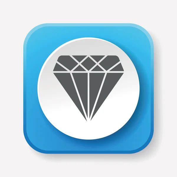 Diamant-Symbol-Vektor-Illustration — Stockvektor