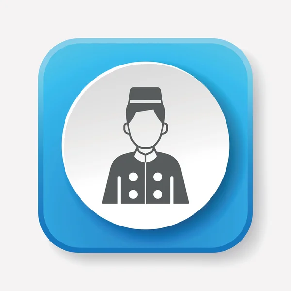 Hotel bellman icono vector ilustración — Vector de stock