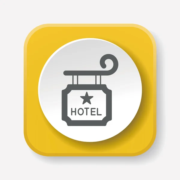 Hotel sign icon vector illustration — Stock Vector