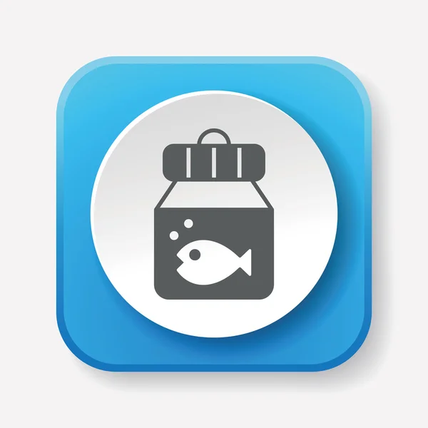 Fish bowl icon vector illustration — Stock Vector