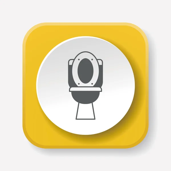 Toilettensitz Symbol Vektor Illustration — Stockvektor