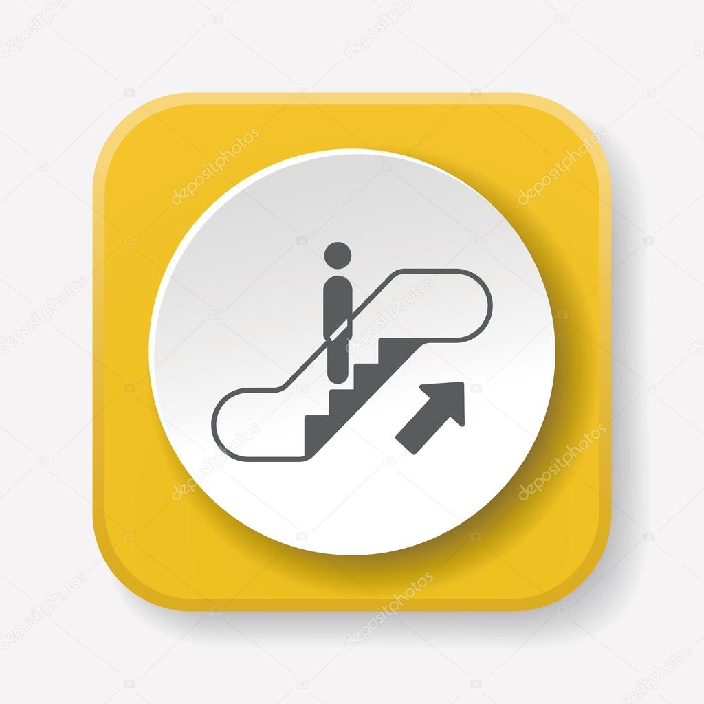 Escalator icon vector illustration
