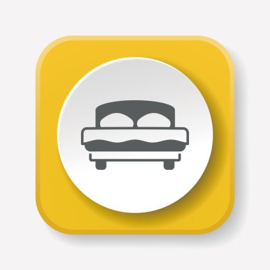 yatak ikonu vektör illüstrasyonu