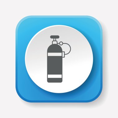 Oksijen şişeleri simge vektör çizim