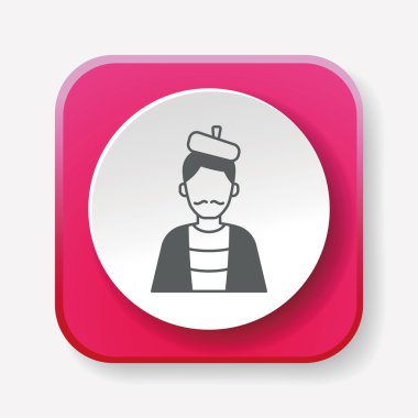 Ressam simge vektör çizim