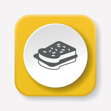 Sandviç simgesi vektör illüstrasyonu